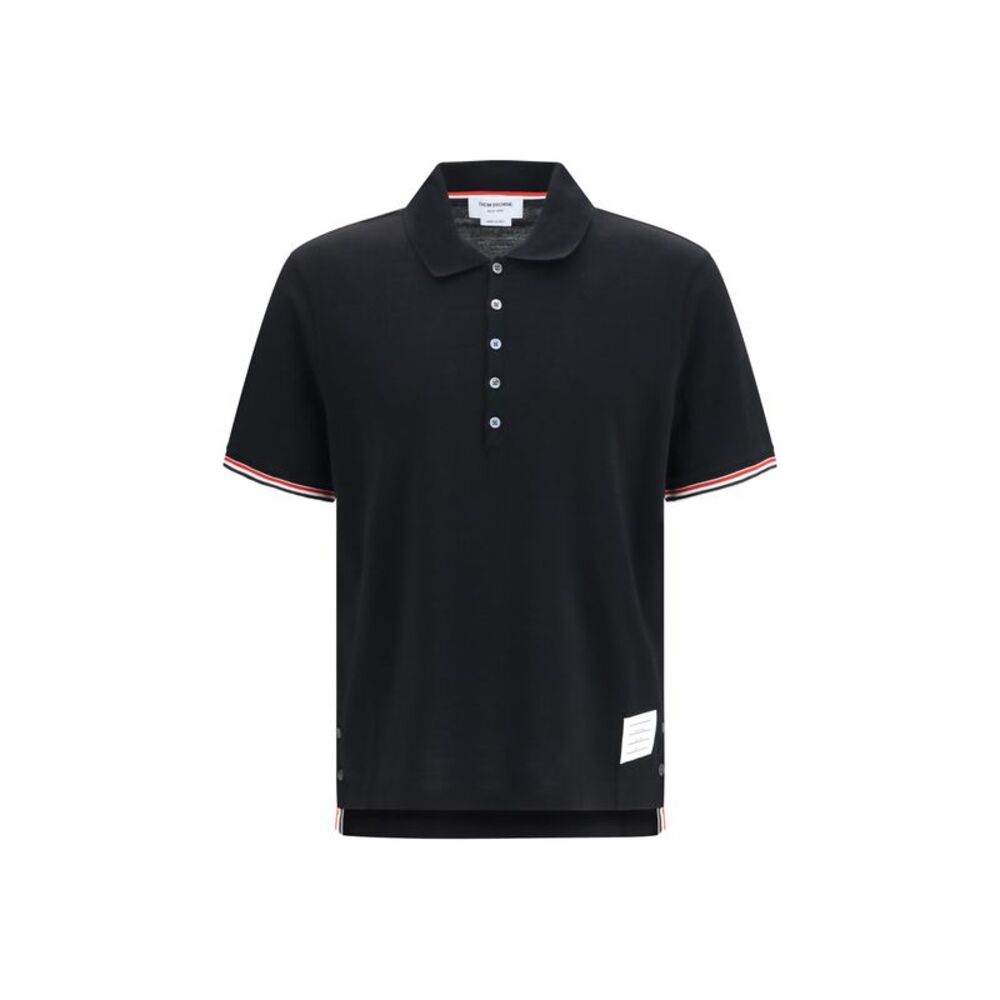 Thom Browne Men Rwb Striped Short-Sleeve Polo